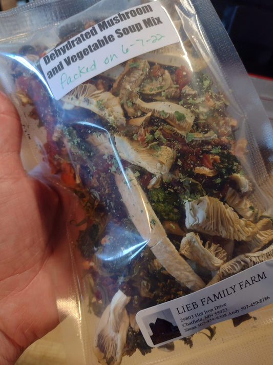 Dehydrated Mushroom and Vegetable Soup Mix